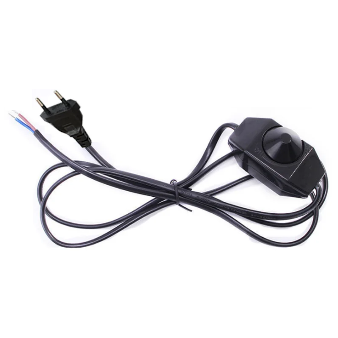 Dimmer Switch With 2-PIN Cable Plug 150CM BLACK